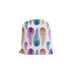 Pen Peacock Colors Colored Pattern Drawstring Pouch (Small)