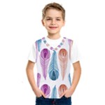 Pen Peacock Colors Colored Pattern Kids  Basketball Tank Top