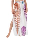 Pen Peacock Colors Colored Pattern Maxi Chiffon Tie-Up Sarong