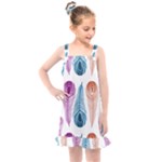 Pen Peacock Colors Colored Pattern Kids  Overall Dress