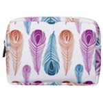 Pen Peacock Colors Colored Pattern Make Up Pouch (Medium)