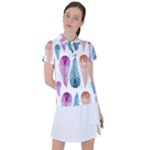 Pen Peacock Colors Colored Pattern Women s Polo T-Shirt