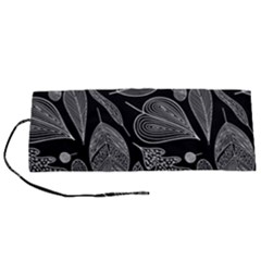 Leaves Flora Black White Nature Roll Up Canvas Pencil Holder (S) from UrbanLoad.com