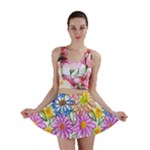Bloom Flora Pattern Printing Mini Skirt