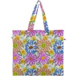 Bloom Flora Pattern Printing Canvas Travel Bag