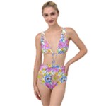 Bloom Flora Pattern Printing Tied Up Two Piece Swimsuit