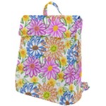 Bloom Flora Pattern Printing Flap Top Backpack