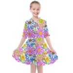 Bloom Flora Pattern Printing Kids  All Frills Chiffon Dress