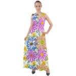 Bloom Flora Pattern Printing Chiffon Mesh Boho Maxi Dress