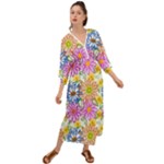 Bloom Flora Pattern Printing Grecian Style  Maxi Dress
