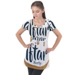 Iftar-party-t-w-01 Puff Sleeve Tunic Top