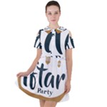 Iftar-party-t-w-01 Short Sleeve Shoulder Cut Out Dress 
