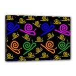 Pattern-repetition-snail-blue Canvas 18  x 12  (Stretched)