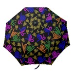 Pattern-repetition-snail-blue Folding Umbrellas