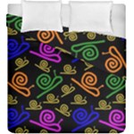 Pattern-repetition-snail-blue Duvet Cover Double Side (King Size)