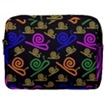 Pattern-repetition-snail-blue Make Up Pouch (Large)
