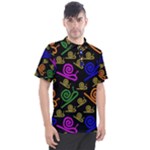 Pattern-repetition-snail-blue Men s Polo T-Shirt