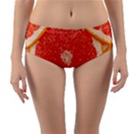 Grapefruit-fruit-background-food Reversible Mid-Waist Bikini Bottoms