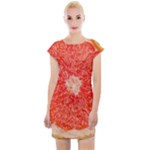 Grapefruit-fruit-background-food Cap Sleeve Bodycon Dress