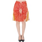 Grapefruit-fruit-background-food Velvet High Waist Skirt