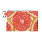 Grapefruit-fruit-background-food Canvas Cosmetic Bag (Large)