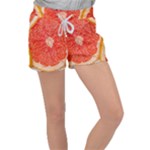 Grapefruit-fruit-background-food Women s Velour Lounge Shorts