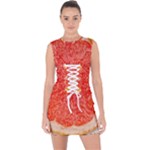 Grapefruit-fruit-background-food Lace Up Front Bodycon Dress