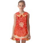Grapefruit-fruit-background-food Kids  Pilgrim Collar Ruffle Hem Dress