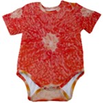Grapefruit-fruit-background-food Baby Short Sleeve Bodysuit