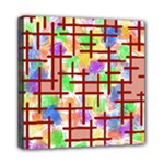 Pattern-repetition-bars-colors Mini Canvas 8  x 8  (Stretched)