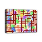 Pattern-repetition-bars-colors Mini Canvas 7  x 5  (Stretched)