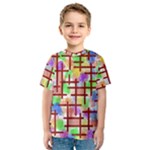 Pattern-repetition-bars-colors Kids  Sport Mesh T-Shirt