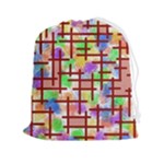 Pattern-repetition-bars-colors Drawstring Pouch (2XL)