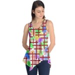 Pattern-repetition-bars-colors Sleeveless Tunic