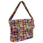 Pattern-repetition-bars-colors Buckle Messenger Bag