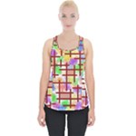 Pattern-repetition-bars-colors Piece Up Tank Top