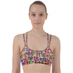 Pattern-repetition-bars-colors Line Them Up Sports Bra