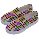 Pattern-repetition-bars-colors Kids  Canvas Slip Ons