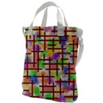 Pattern-repetition-bars-colors Canvas Messenger Bag