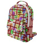 Pattern-repetition-bars-colors Flap Pocket Backpack (Small)