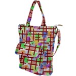 Pattern-repetition-bars-colors Shoulder Tote Bag
