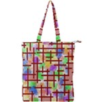 Pattern-repetition-bars-colors Double Zip Up Tote Bag