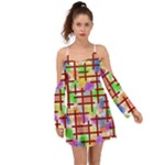 Pattern-repetition-bars-colors Boho Dress