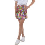 Pattern-repetition-bars-colors Kids  Tennis Skirt