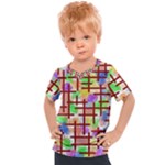 Pattern-repetition-bars-colors Kids  Sports T-Shirt