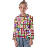 Pattern-repetition-bars-colors Kids  Frill Detail T-Shirt