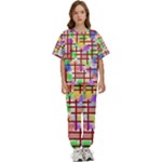 Pattern-repetition-bars-colors Kids  T-Shirt and Pants Sports Set