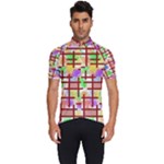 Pattern-repetition-bars-colors Men s Short Sleeve Cycling Jersey