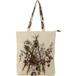 Vintage-antique-plate-china Double Zip Up Tote Bag