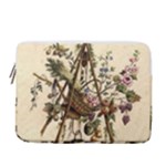 Vintage-antique-plate-china 13  Vertical Laptop Sleeve Case With Pocket